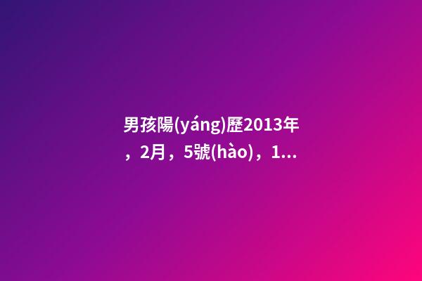 男孩陽(yáng)歷2013年，2月，5號(hào)，10點(diǎn)30分出生的是什么命 2013年2月5號(hào)14點(diǎn)10分生男孩姓林，五行缺什么？屬什么？起什么名字好？-第1張-觀點(diǎn)-玄機(jī)派